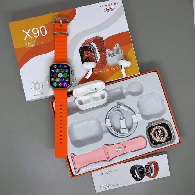 Combo Smartwatch X90 Pro + Audifonos Pro